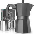 Coffee Gator Moka Pot Aluminum - 6 Cup, 12oz Stovetop Espresso Maker