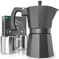 Coffee Gator Moka Pot Aluminum - 6 Cup, 12oz Stovetop Espresso Maker
