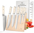 NANFANG BROTHERS 6-Piece Damascus VG10 Knife Set w/Magnetic Block