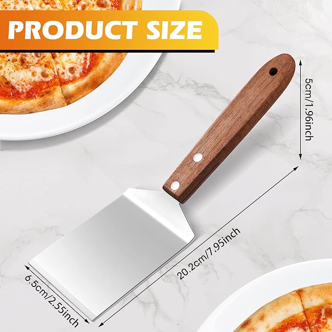 20 Pcs Small Pizza Spatula Bulk for Brownie Cookie Kitchen Serving,Brown