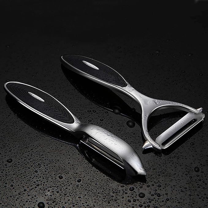 FUHUY Vegetable, Apple Peelers for kitchen, Fruit, Carrot, Veggie, Potatoes Peeler, Y-Shaped and I-Shaped Stainless Steel Peelers, with Ergonomic Non-Slip Handle & Sharp Blade, Good Sturdy (2PCS)