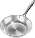 Verel Stainless Steel Frying Pan - 8 Inch Fry Skillet Stainless Steel Pan, Dishwasher and Oven Safe Cookware