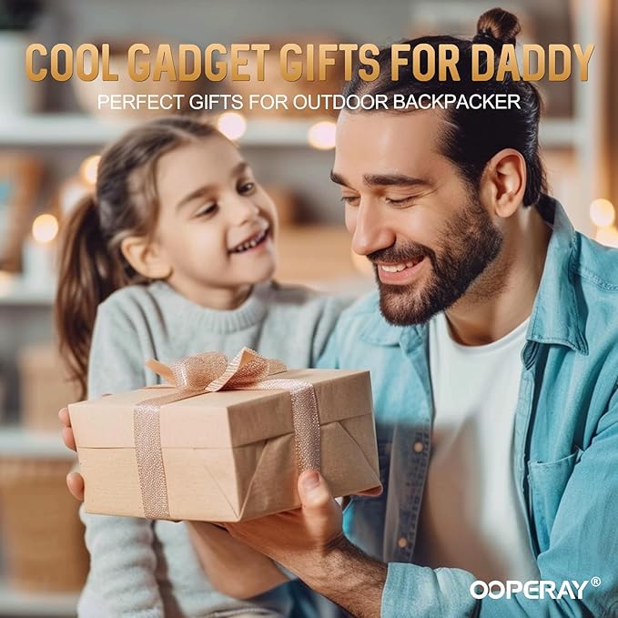 OOPERAY Dad Gifts for Fathers Day, Fathers Day Dad Gifts, EDC Box Cutter for Camping Hiking Fishing, Birthday Gift Ideas for Daddy, EDC Tool Gift from Daughter Son