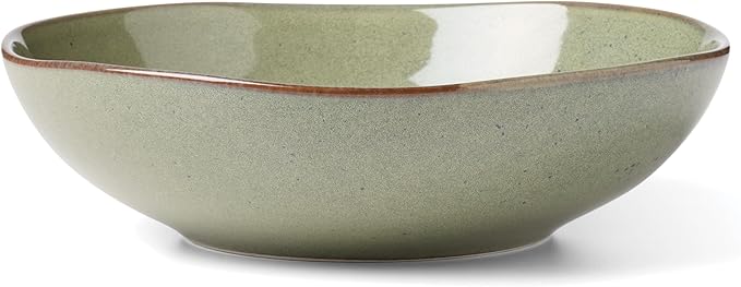 Oneida Organic Shades Sage Green Stoneware 2-Piece Serving Platter Set