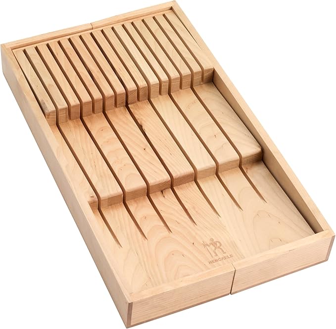 Henckels Statement 15-pc Knife Set with in-Drawer Knife Tray, Razor-Sharp, German Engineered Informed by over 100 Years of Experience, Lightweight and Strong, Dishwasher Safe