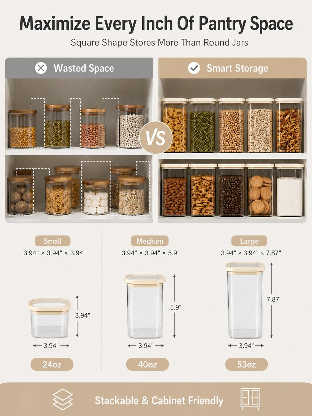 CozNido Small Glass Food Storage Containers with Glass Lids 4 pcs 24fl.oz