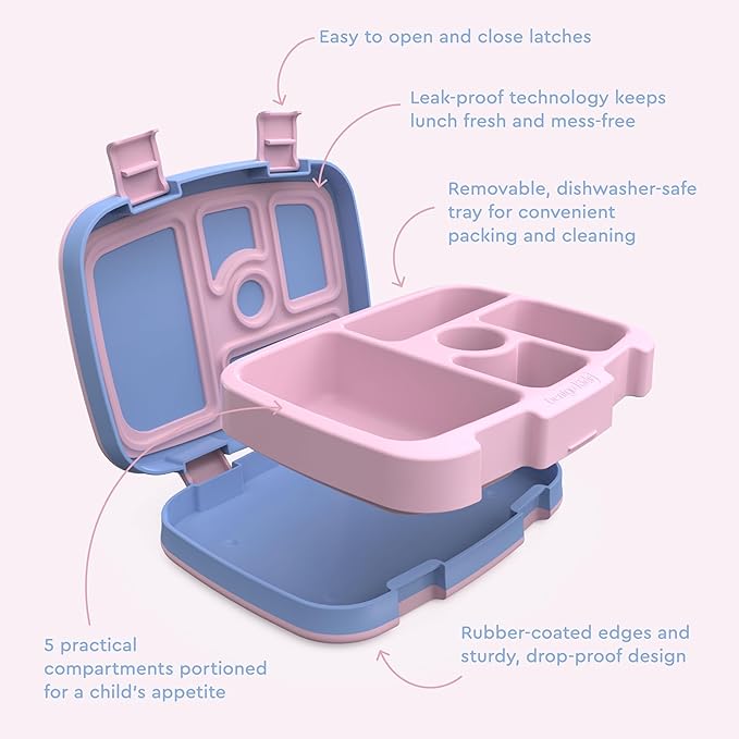 Bentgo Kids Prints Leak-Proof 5-Compartment Bento-Style Kids Lunch Box