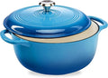 Best Choice Products 7.5 Quart Enamel Cast-Iron Round Dutch Oven, Family Style Heavy-Duty Pre-Seasoned Cookware for Home, Kitchen, Dining Room, Oven Safe w/Lid