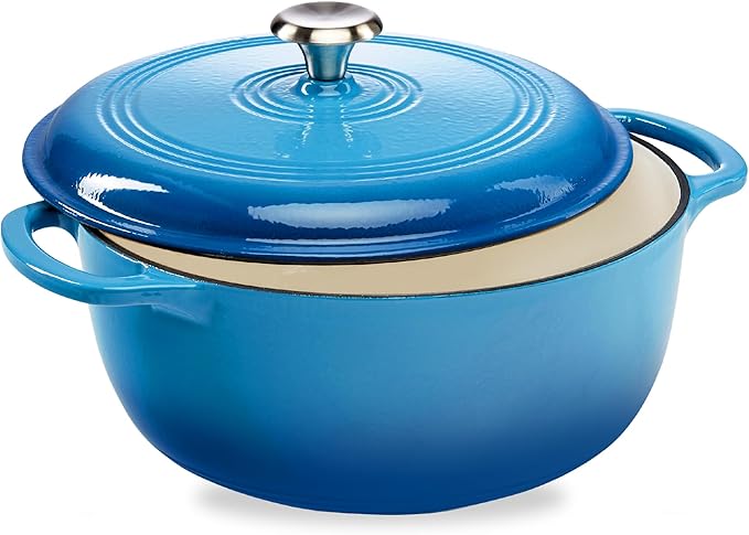Best Choice Products 7.5 Quart Enamel Cast-Iron Round Dutch Oven, Family Style Heavy-Duty Pre-Seasoned Cookware for Home, Kitchen, Dining Room, Oven Safe w/Lid