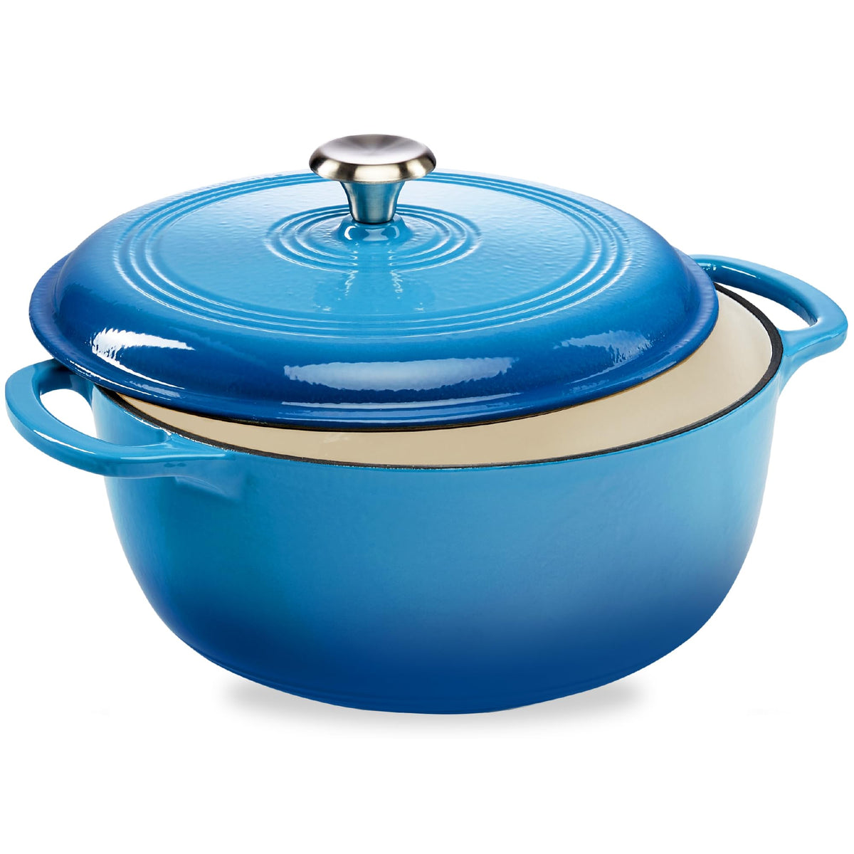 Best Choice Products 7.5 Quart Enamel Cast-Iron Round Dutch Oven, Family Style Heavy-Duty Pre-Seasoned Cookware for Home, Kitchen, Dining Room, Oven Safe w/Lid, Dual Handles - Graphite Gray