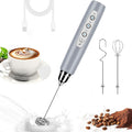 Milk Frother Wand Rechargeable Handheld Whisk Coffee 3 Speed Adjustable