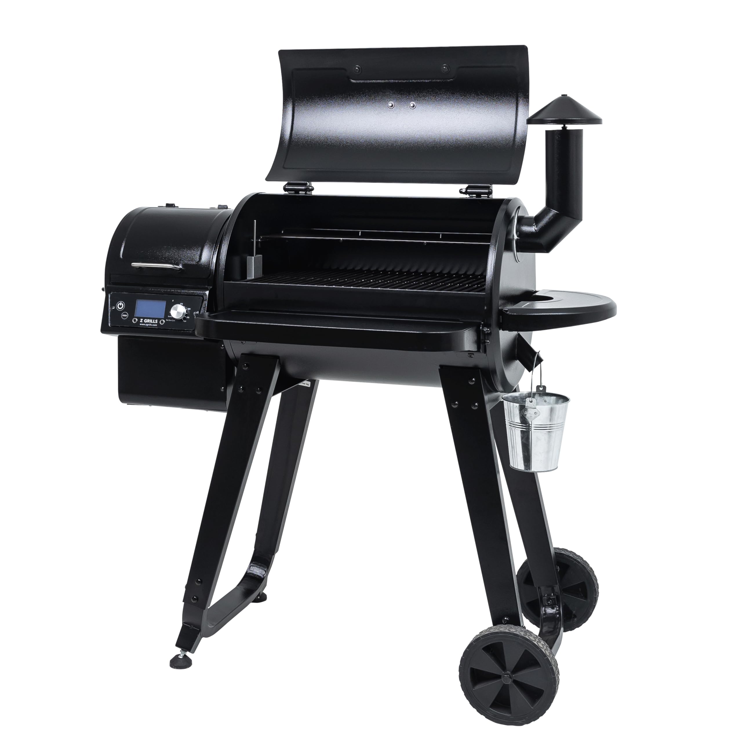 Z GRILLS ZPG-450A Wood Pellet Grill & Smoker with PID V3.0 Controller, 459 Sq in Cook Area, Meat Probe, Foldable Shelf&Side Shelf, 8 in 1 BBQ Grill Outdoor Auto Temperature Control, Black