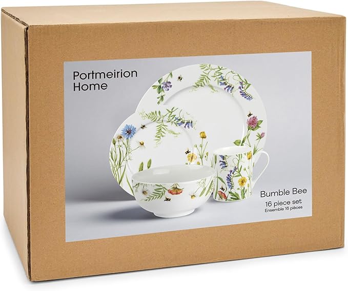 Portmeirion Home 16-Piece Dinnerware Set - Bumble Bee, Set of 16