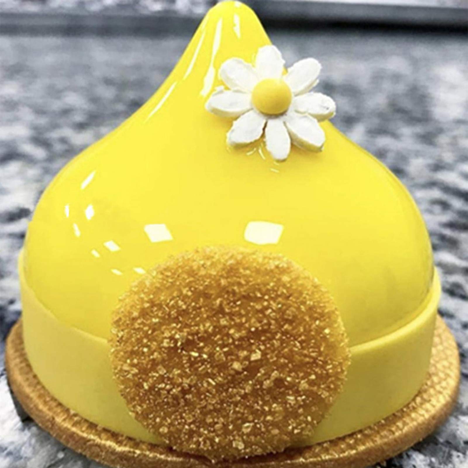 OCPO Kitchen Teardrop Silicone Mold for Baking Mousse Cake, 6 Cavities