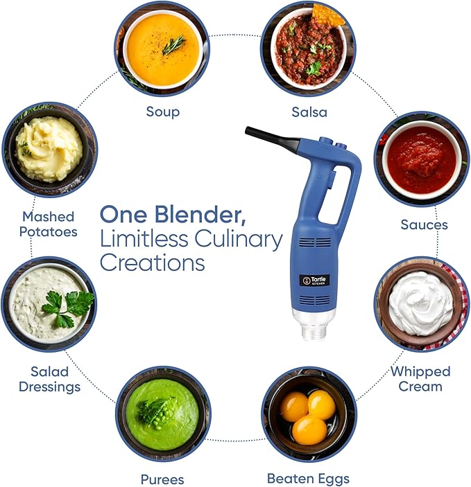TK Commercial Immersion Blender 500W Heavy Duty for Restaurants - 16" Shaft