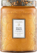Voluspa Baltic Amber Large Scented Candle Jar 18 Oz, 100 Hr Burn