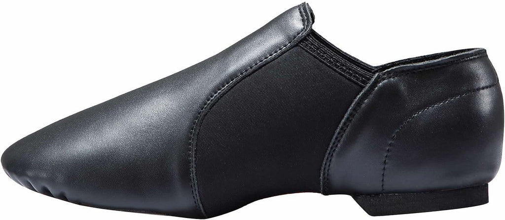 Dynadans Leather Upper Slip-on Jazz Dance Shoe for Women Men's Dance Shoes Black 9.5M