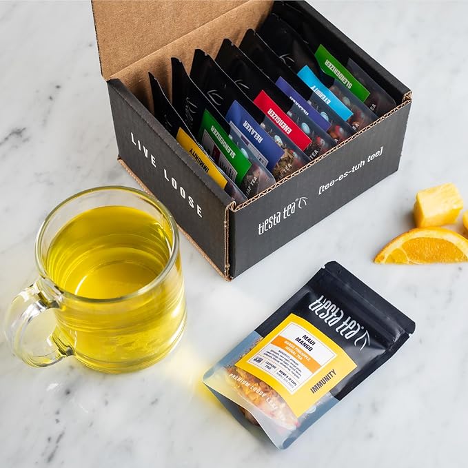 Tiesta Tea - Top 8 Favorites Sampler Set, Loose Leaf, Up to 80 Cups