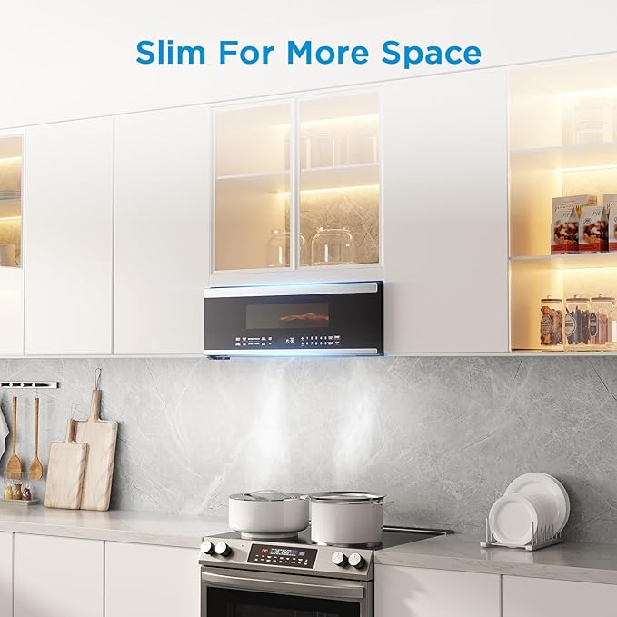 Midea Over the Range Microwave Oven, 1.2 Cu.Ft, 1000W, Stainless Steel