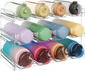 Lifewit Stackable Water Bottle Organizer for Cabinet, Plastic Bottle Holder Fits Bottles/Tumblers up to 3.8" Diameter for Pantry/Countertop, 3 Tier Holds 12 Bottles 41 x 20 x 24 cm/16" x 8" x 9.5"