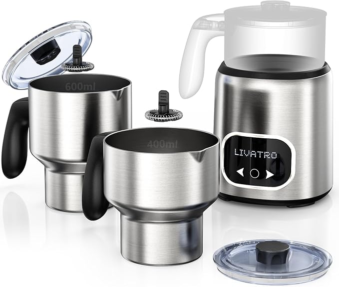 12-in-1 Milk Maker Machine: Automatic Milk Maker for Almond Oat Plant-Based Milk, Detachable Design, Self-Cleaning, 24H Delay Start, Keep Warm, Safety Lock, Homemade Vegan Drinks