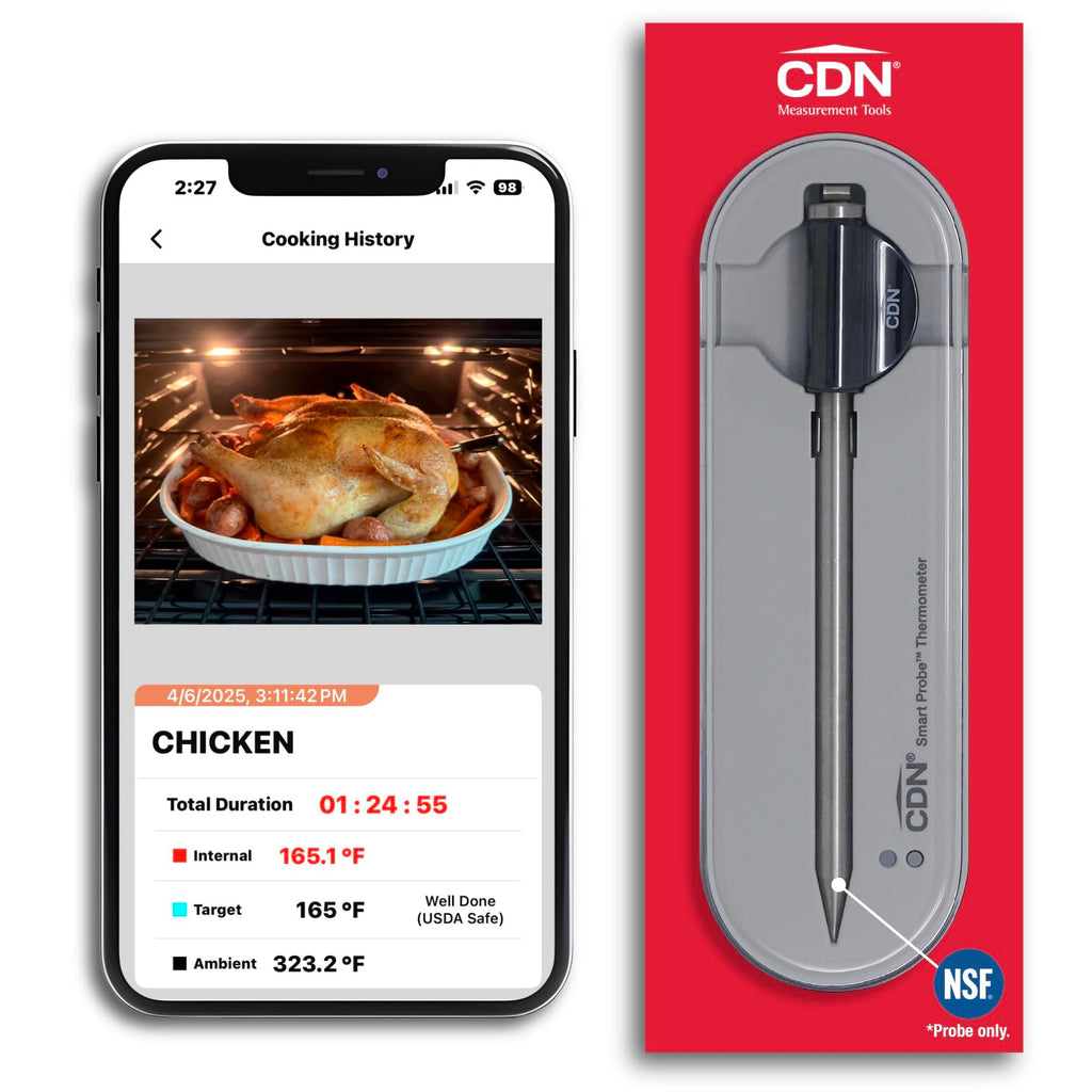 CDN Smart Probe Bluetooth Meat Thermometer | Perfect Father’s Day Gift Under $100 | Wireless Digital Thermometer | NSF Certified Probe | App Monitoring (iOS & Android) | BBQ, Grill, Smoker | STP212