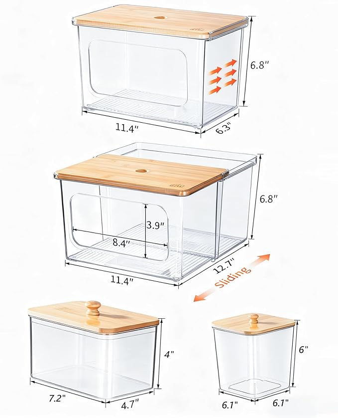 iCASA Trash Bag Dispenser Dishwasher Pods Container Under Sink Organizer