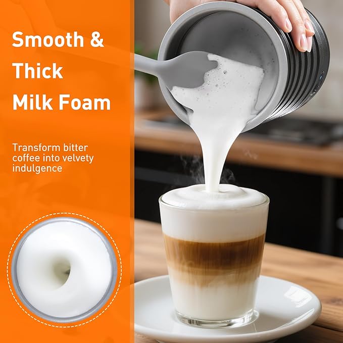 Secura Electric Milk Frother, 4-in-1 Automatic Hot & Cold Foam Maker