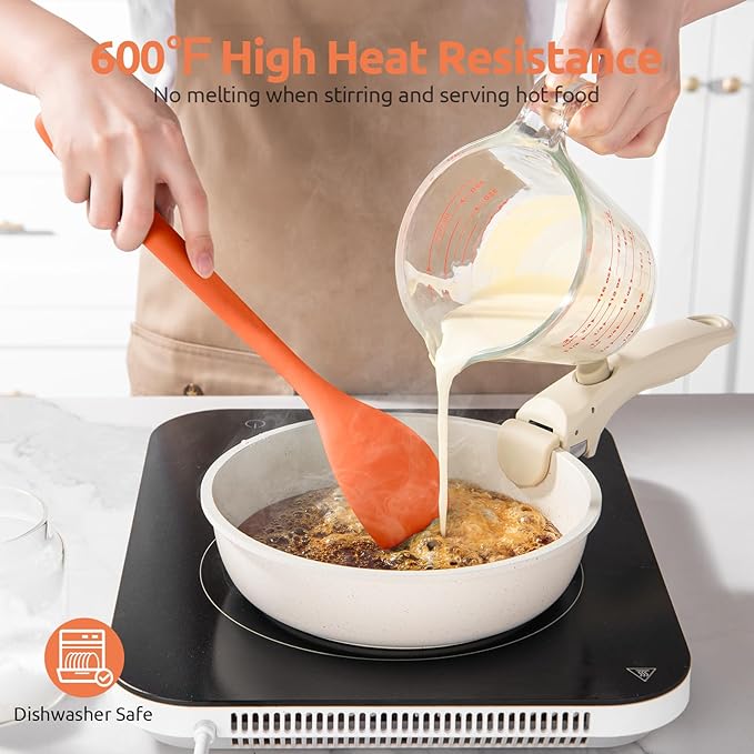U-Taste Silicone Cooking Spoon, 13.3" Long Large Mixing Spoon, Orange