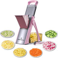 ONCE FOR ALL Safe Mandoline Slicer Plus, Bigger Size, Kitchen Slicer, Pink