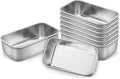 LIANYU 6.3 x 3.5 In Stainless Steel Mini Loaf Pan for Baking Bread, 8 Pack