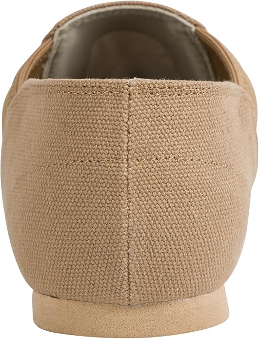 Linodes Unisex 09 Canvas Upper Slip-on Jazz Shoe for Women and Men's Dance Shoes-Brown 7M