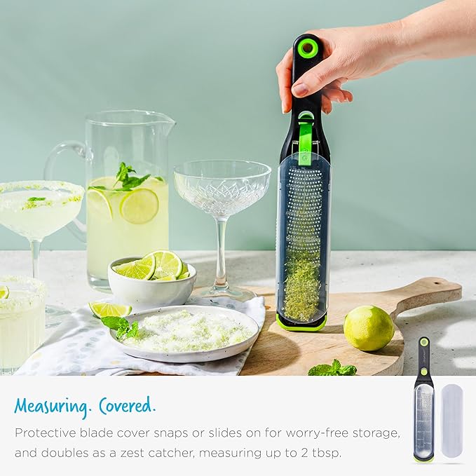 Dreamfarm Ozest Self-Cleaning Zester with Pop Button - 1mm Fine Zesting