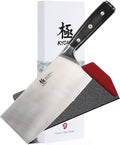 KYOKU 7" Cleaver Knife - Japanese High Carbon Steel Meat Vegetable Knife