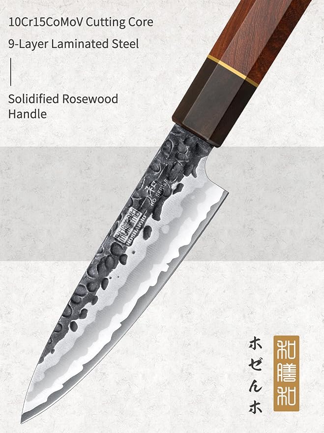 HOSHANHO Paring Knife 3.75", Razor Sharp Fruit Knife for Peeling & Coring