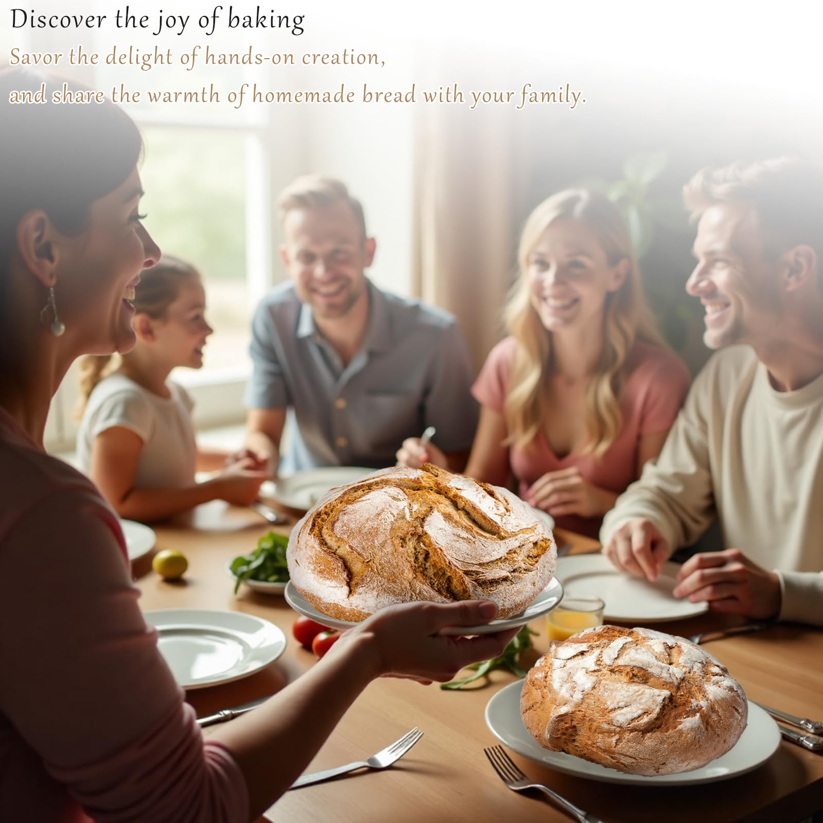 Fubiu Natural Unbleached Banneton, Sourdough Bread Proofing Basket Kit, 2x 10 Inch Oval Basket with BreadMaking Baking Supplies Tools, Banneton Basket Gift Set - Primary Color