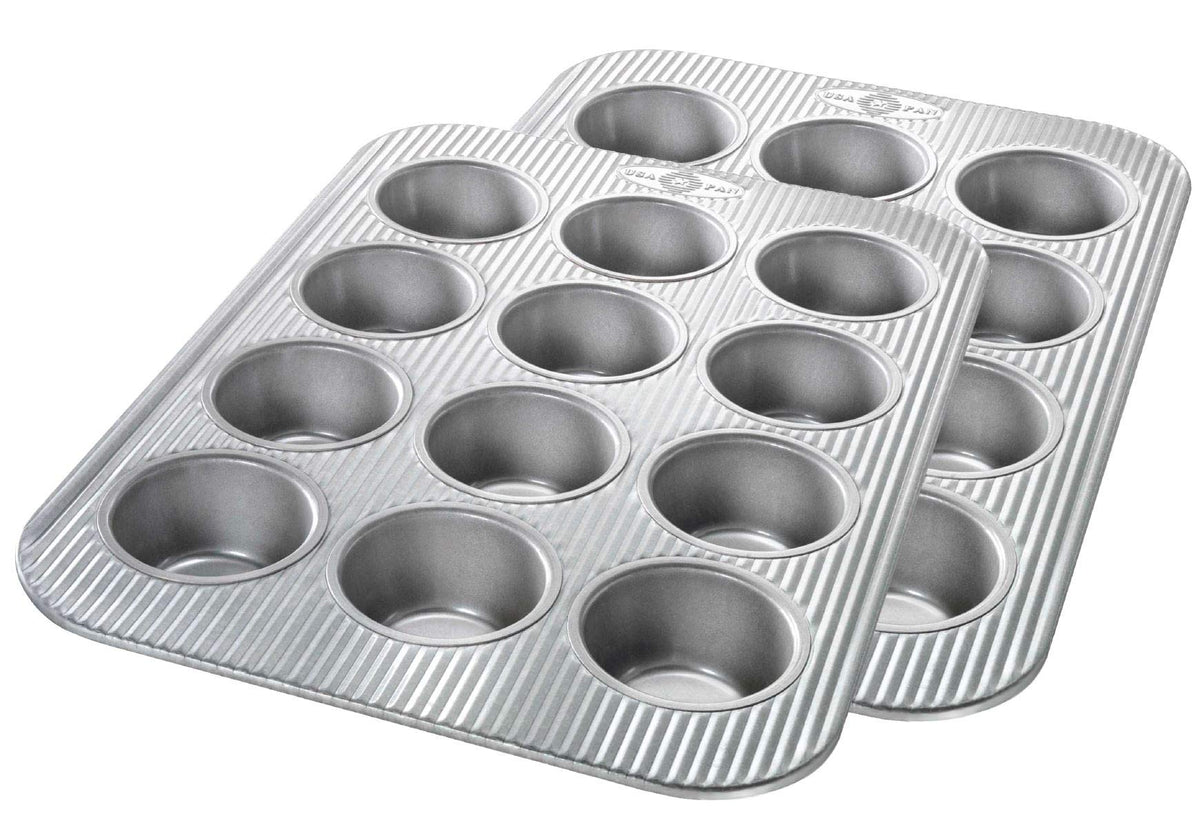 USA Pan Jumbo Texas Muffin Pan, 6 Well, Nonstick & Quick Release Coating, Aluminized Steel