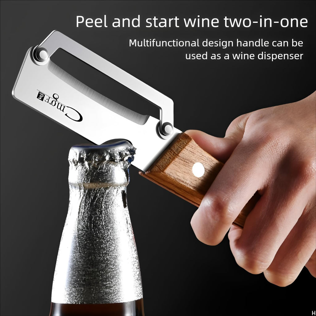 ANMIOU Vegetable Peeler Wooden Handle Sharp Stainless Steel Blade for Fruit