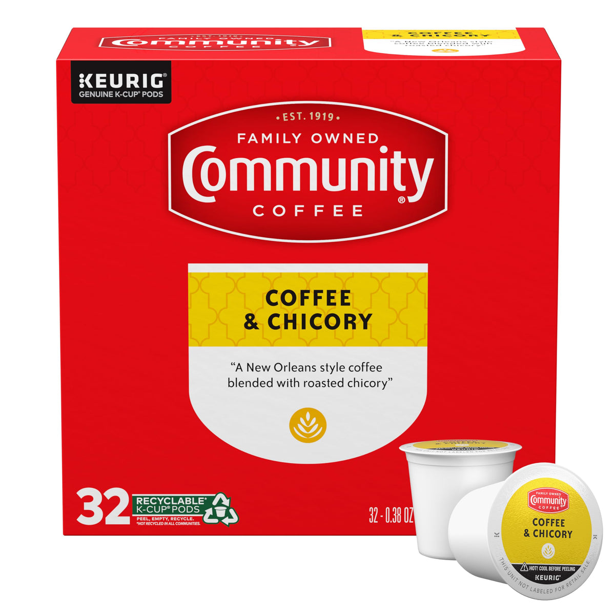 Community Coffee Grandma's Sugar Cookie Keurig K-Cup Pods, Limited Edition Holiday Flavor, Natural Ingredients, 10 Count (Pack of 1)