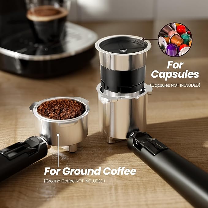 Kismile Stainless Steel 20 Bar Espresso Machine for Home Latte Cappuccino