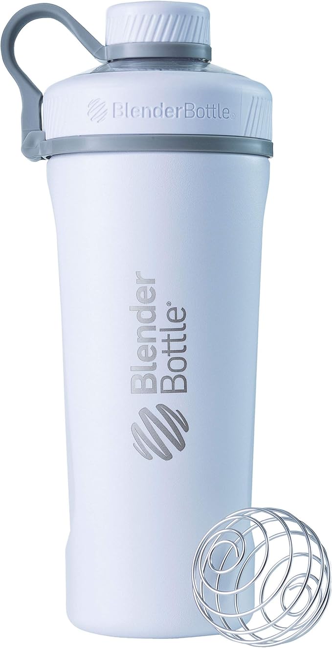 BlenderBottle Radian Stainless Steel Shaker Bottle 26 oz White