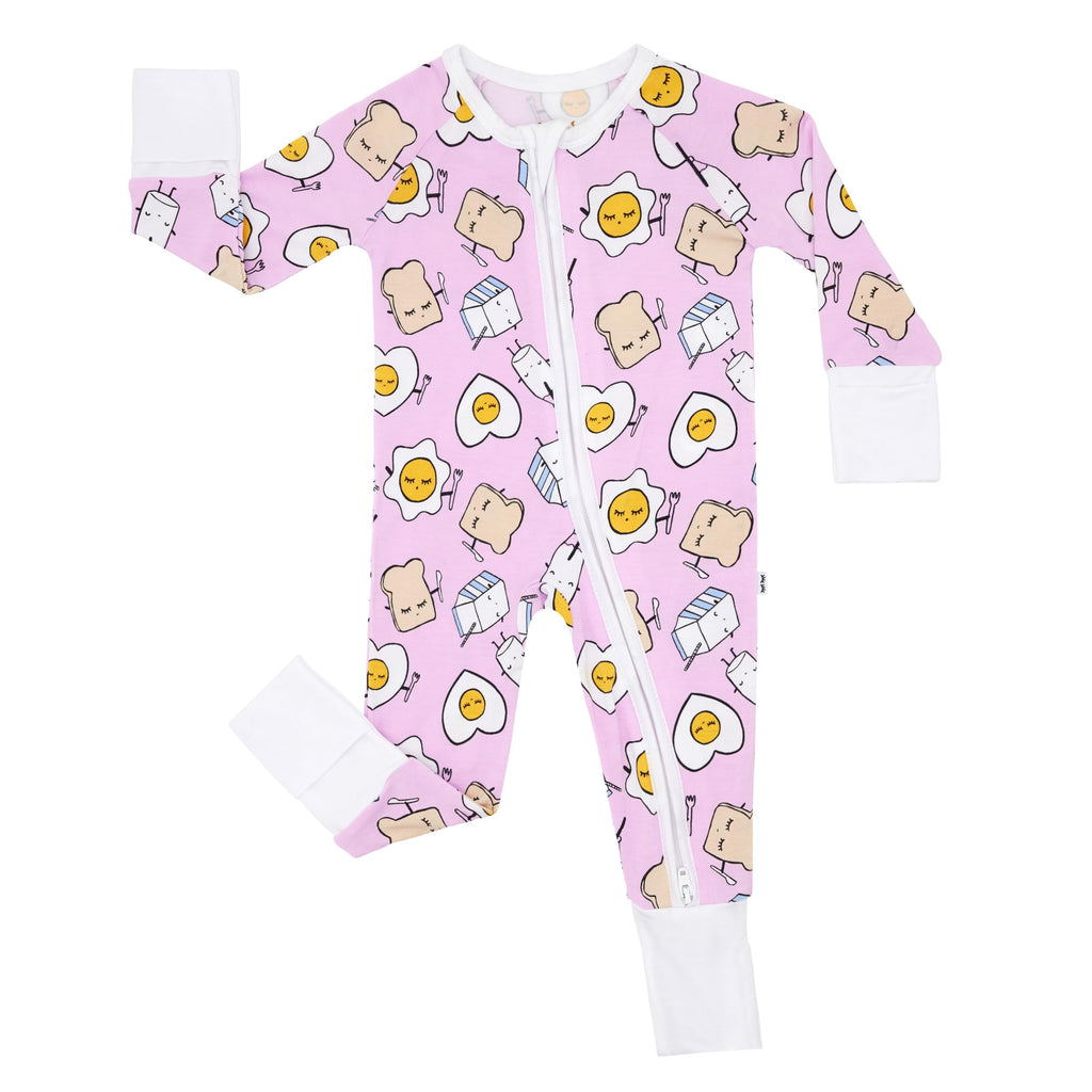 Little Sleepies Baby Pajamas, Pink Breakfast Buddies, 6-12M