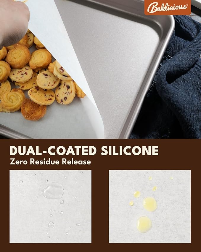 Baklicious 9x13inch 220pcs White Pre-Cut Non-Stick Parchment Baking Sheets