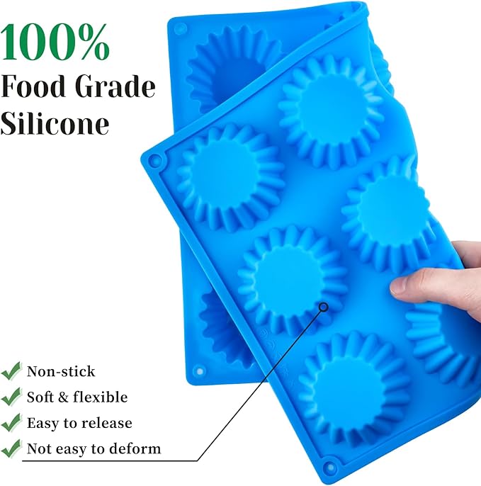 CLUEWR Peanut Butter Cup Silicone Molds, 3 PCS, 12 Cavity