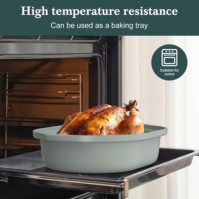 4 Quart Claypot Slow Cooker with Flexible Easy Programming, 8-in-1 Multi Cooker, Removable Crock, Nonstick, Oven Safe Pot to 450°F, Olive