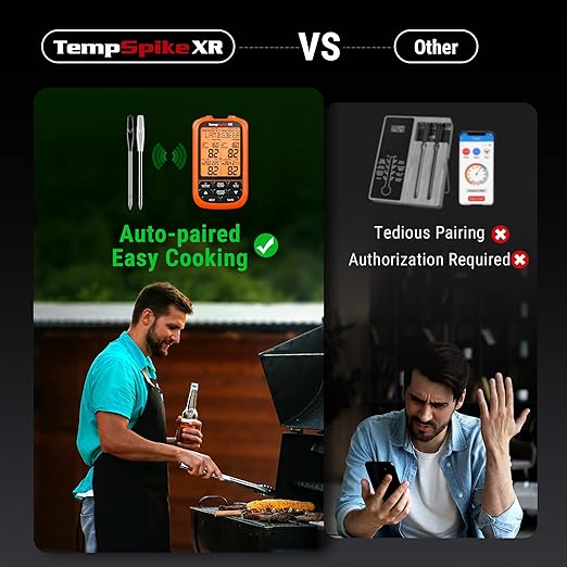 TempPro TempSpike 1000FT Wireless Meat Thermometer Digital with 2 Probes