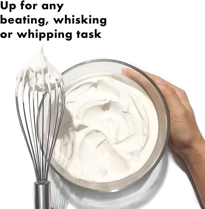 OYV 304 Stainless Steel Whisk Set, Dishwasher Safe Rustproof Metal Whisk, Professional Balloon Wire Whisks for Kitchen Cooking, Perfect For Blending, Whisking, Baking, Beating, 3 Packs (8" 10" 12")
