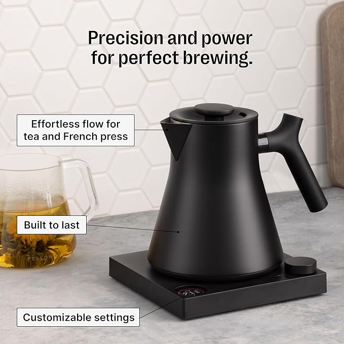 Fellow Corvo EKG Pro Electric Kettle for Tea & Coffee, 0.9 Liter
