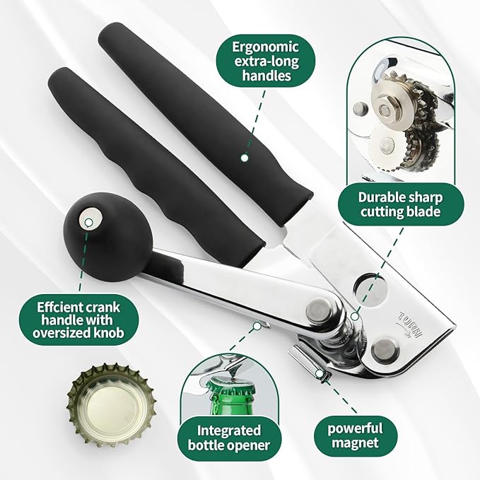 Roryimke Commercial Can Opener Manual Heavy Duty for Seniors for Kitchen