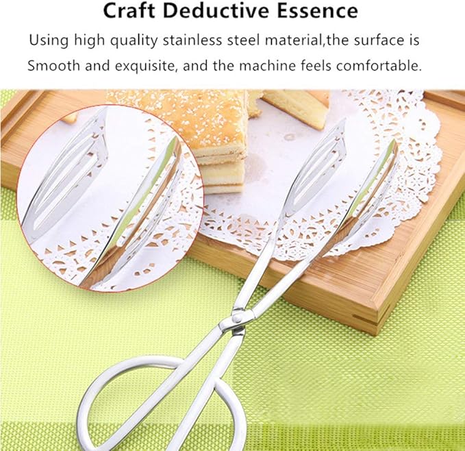 2-PACK Salad Tongs for Serving Buffet Party Catering with Stainless Steel Cooking Kitchen Tongs 10.3"